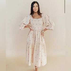 Embroidered Maxi in Burgundy